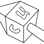 Printable Dreidel Coloring Page