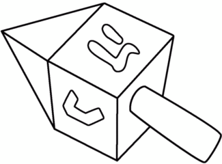 Printable Dreidel Coloring Page