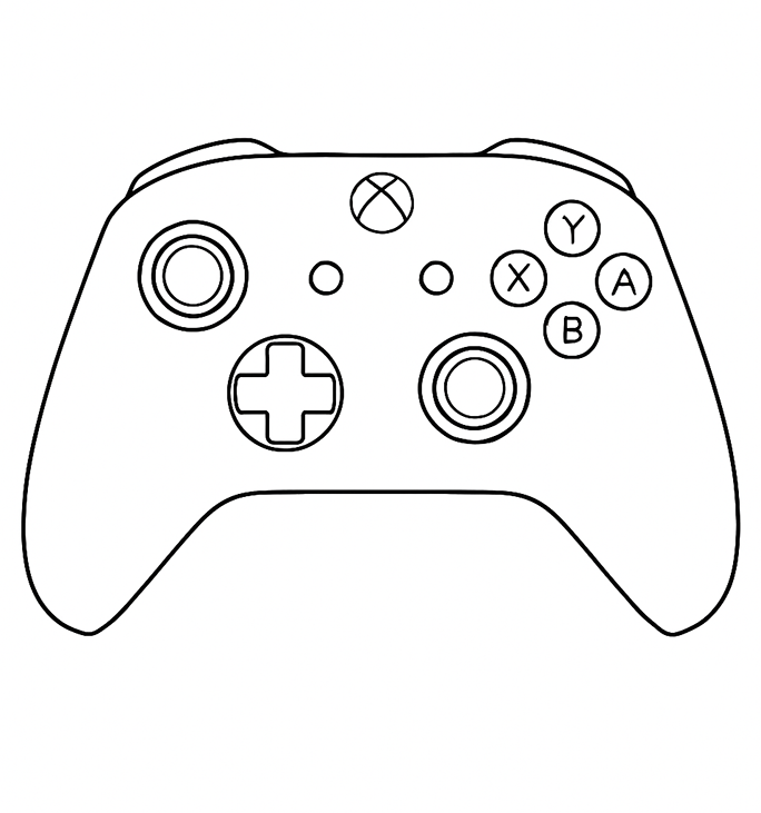 Video Game Controller Colroing Page
