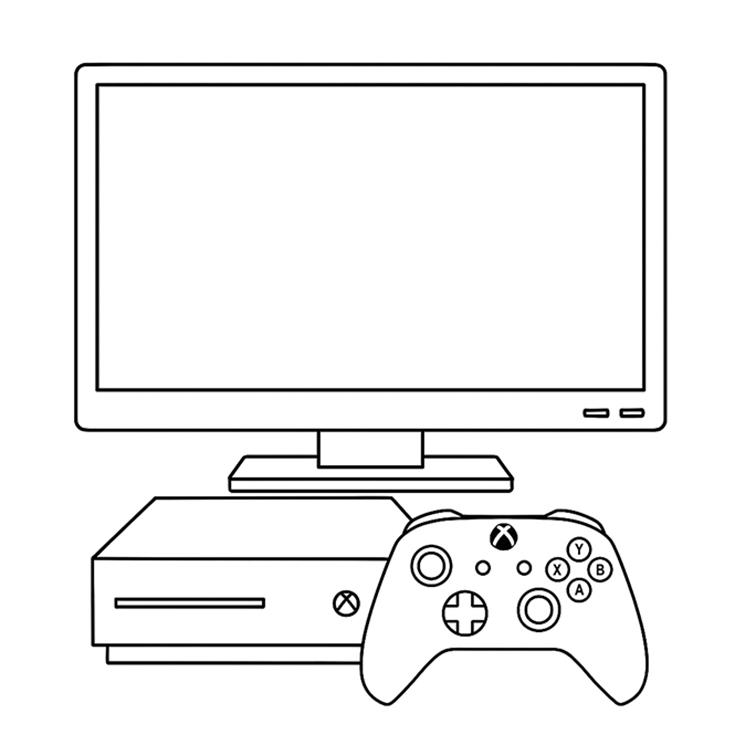 Video Game System Coloring Page