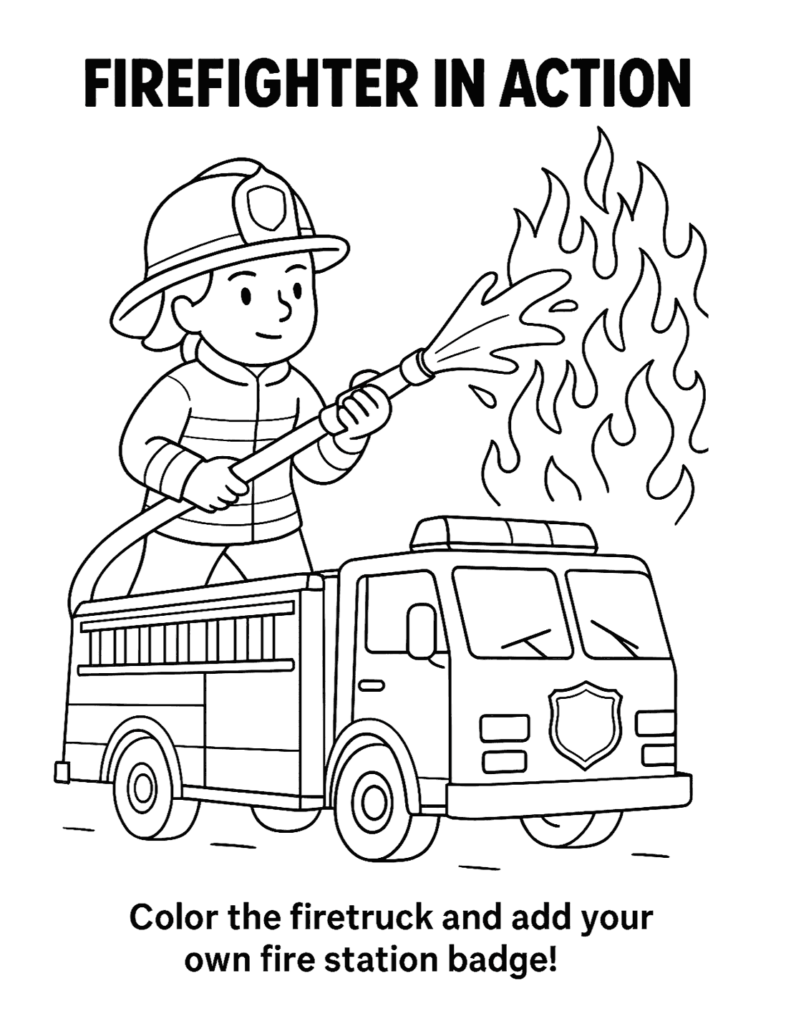 Firefighter Coloring Page
