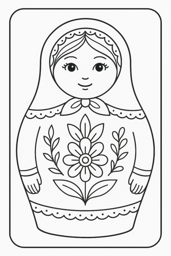 Nesting Doll Coloring Pages