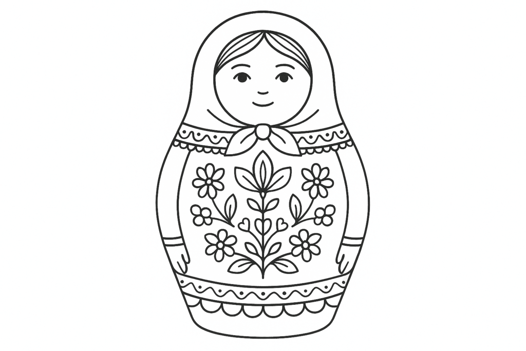 Nesting Doll Woman Coloring