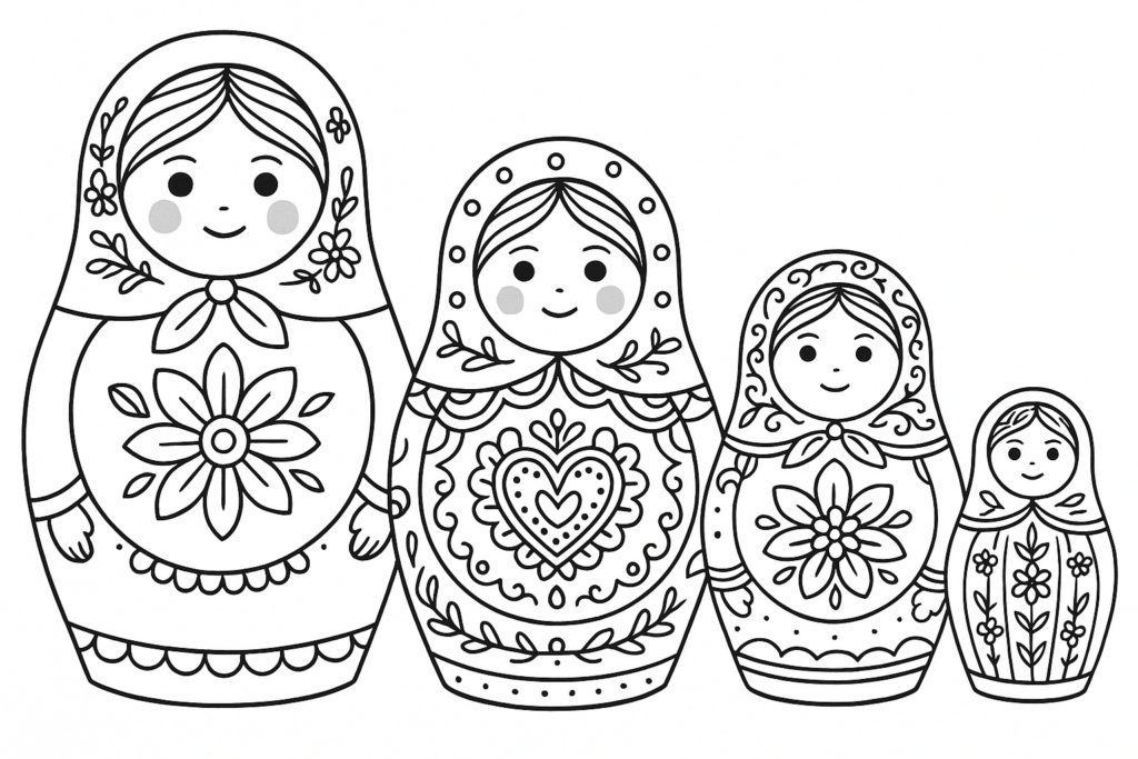 Nesting Dolls Coloring