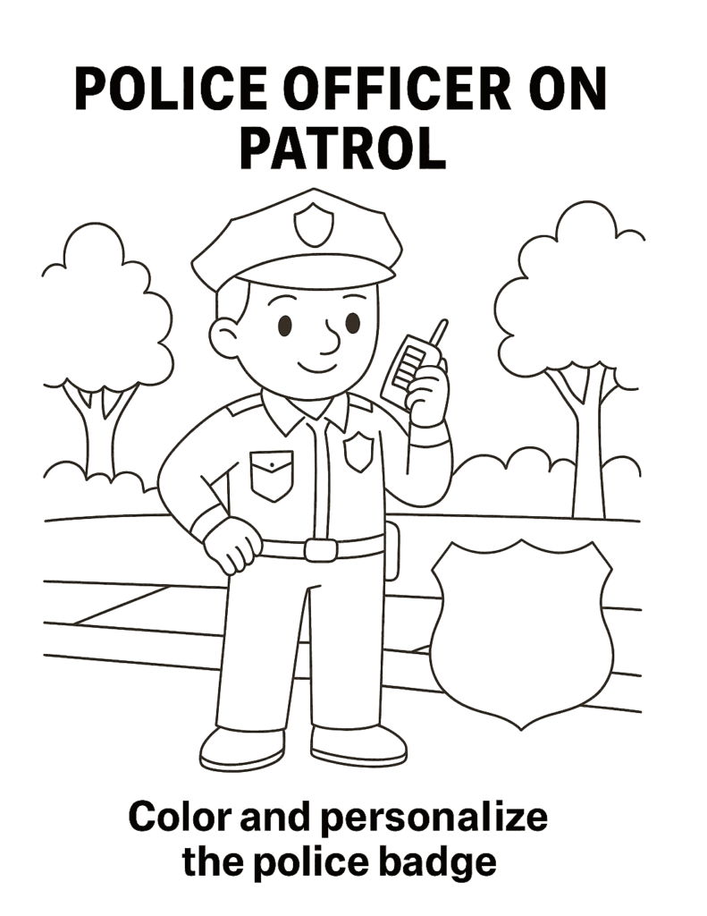 Police Officer Coloring Page