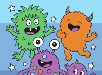 Silly Monsters Coloring Book Cover