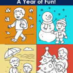 Four Seasons Coloring Book Cover