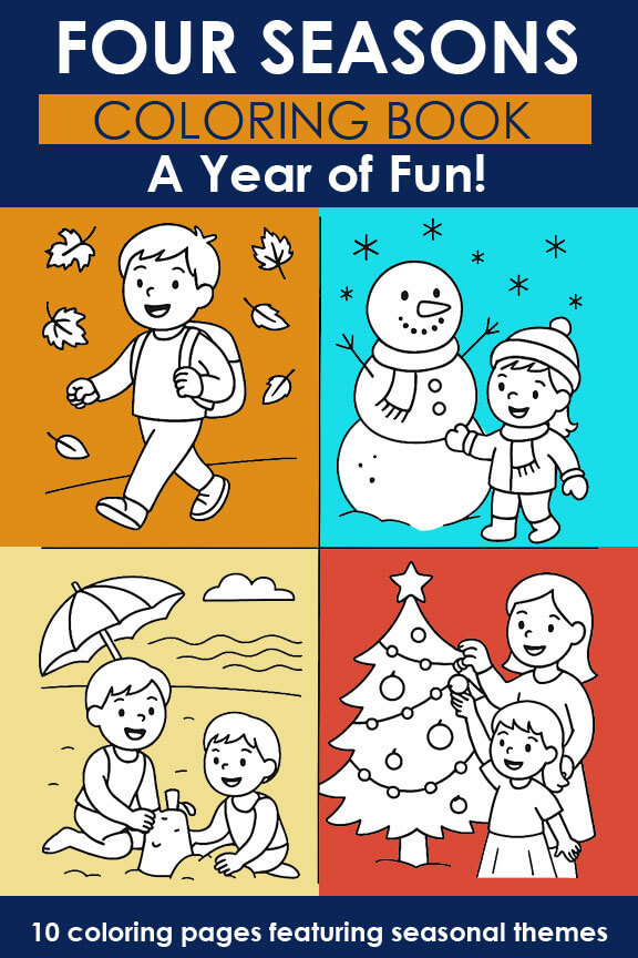 Four Seasons Coloring Book Cover