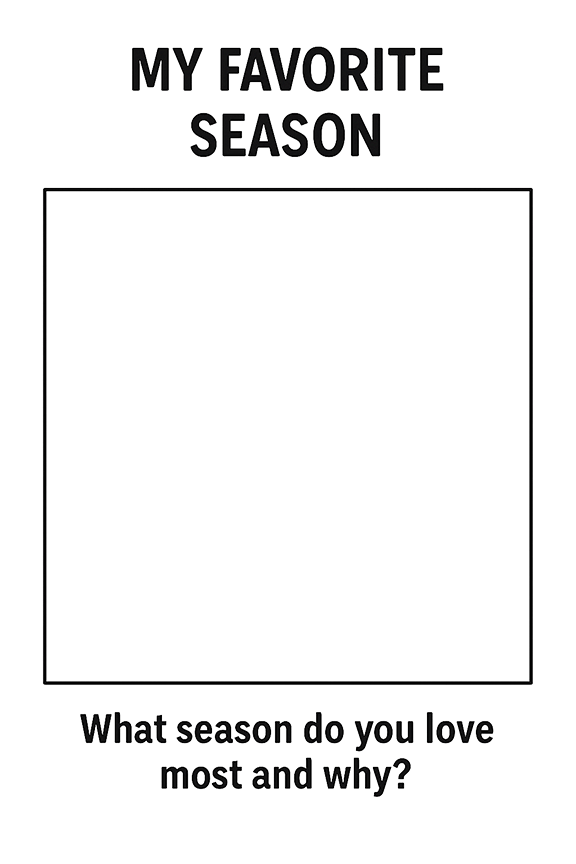 My Favorite Season Coloring Page