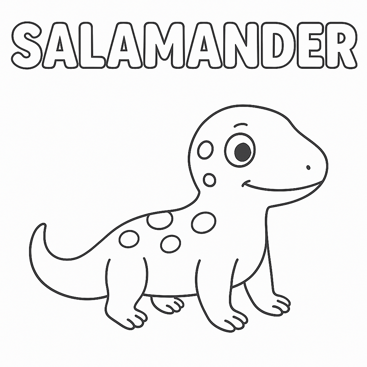 Salamander Printable Coloring Pages