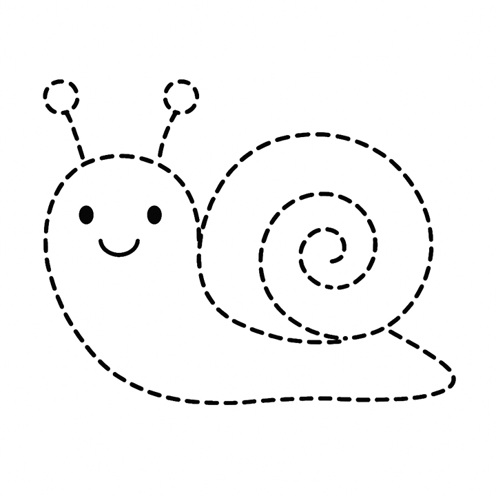 Trace Snail Worksheet