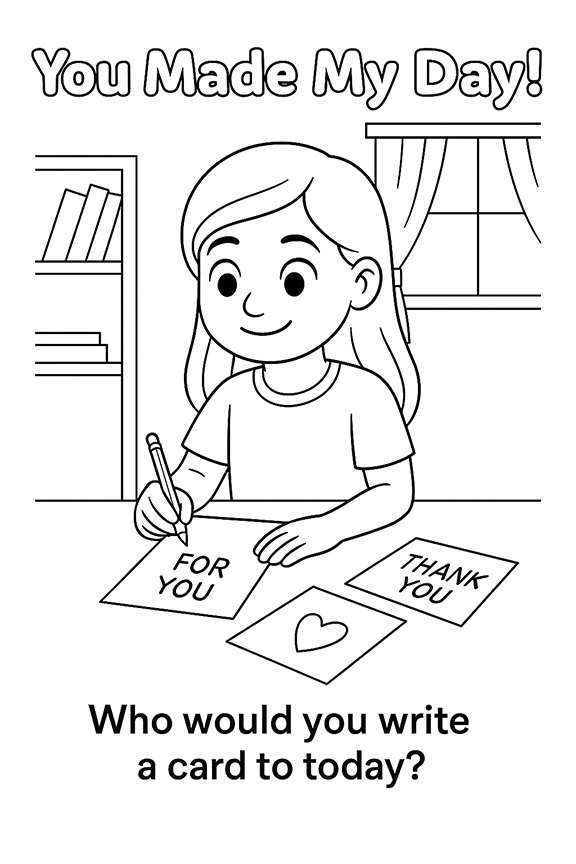 Kindness Counts Coloring Page