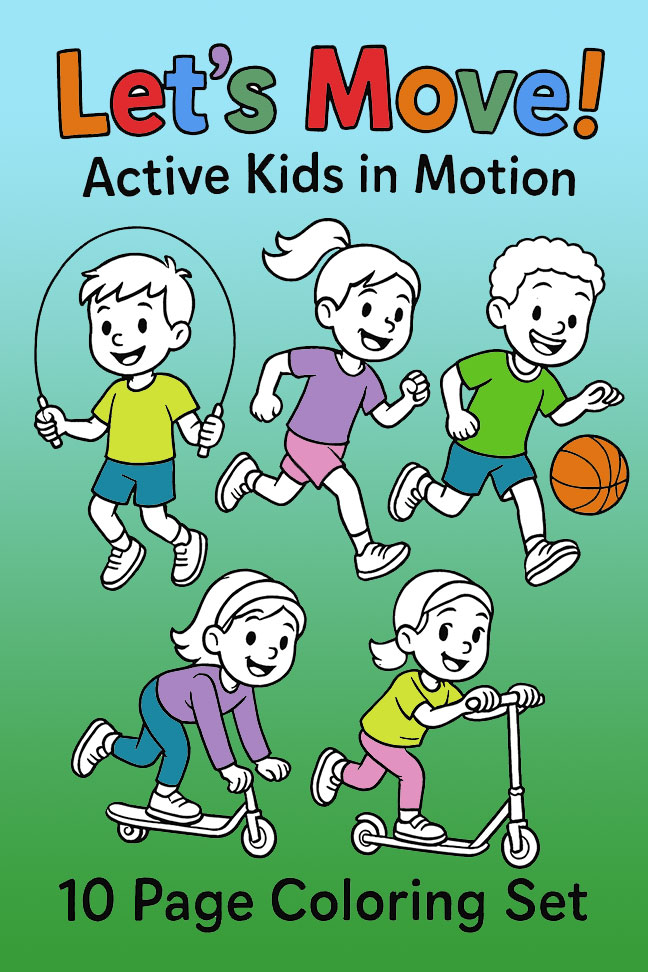 Lets Move Coloring Book Cover