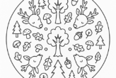 Forest Creature Coloring Page Mandala