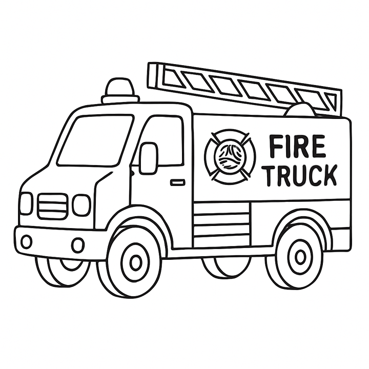 Fire Truck Coloring Page
