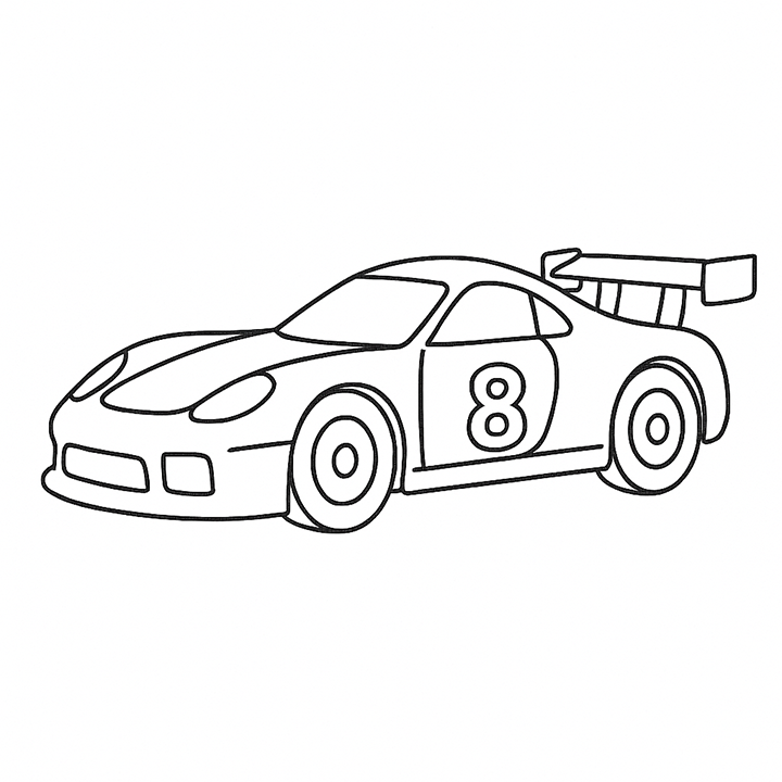Race Car Coloring Page