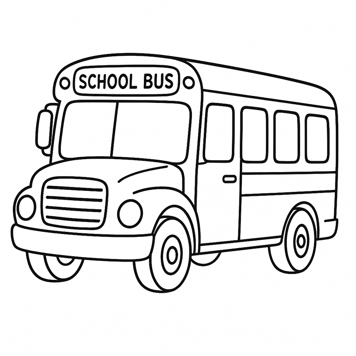 School Bus Coloring Page