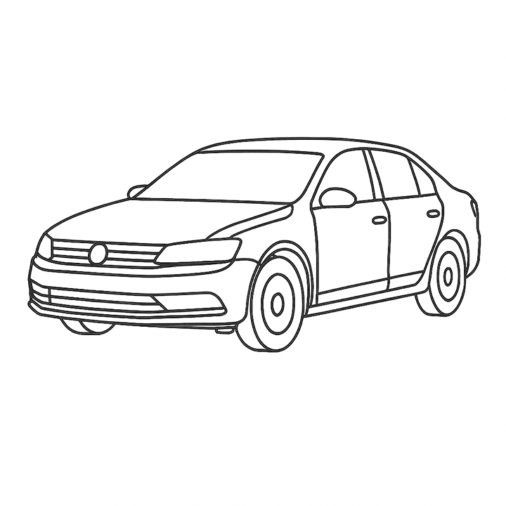 Sedan Coloring Page
