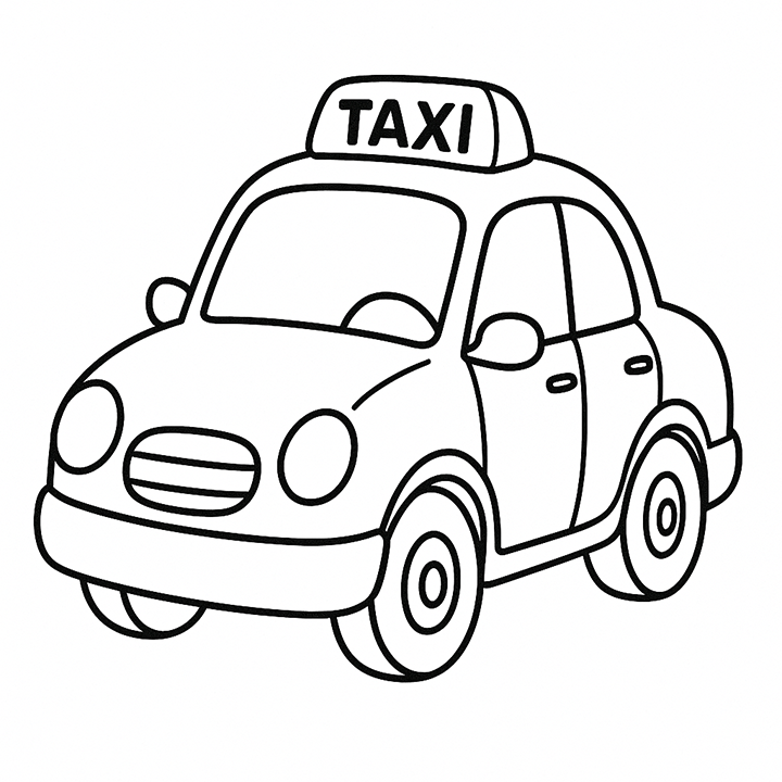 Taxi Coloring Page