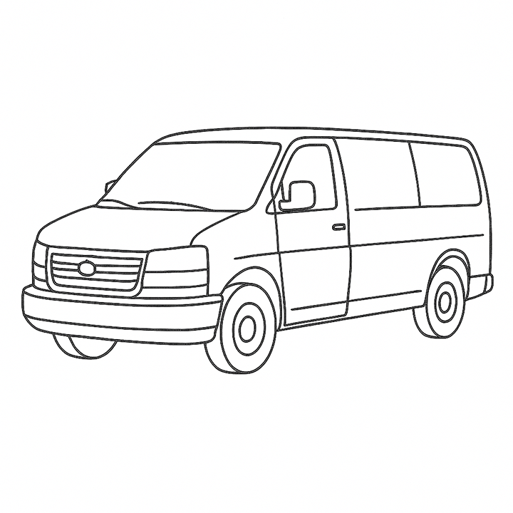 Van Coloring Page