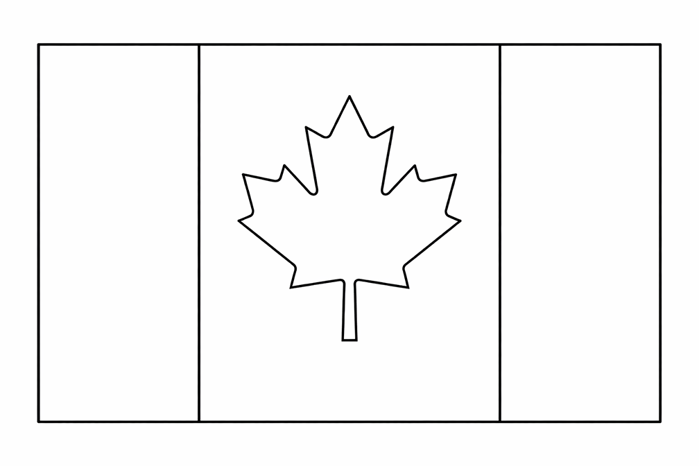 Canada Flag Coloring Page