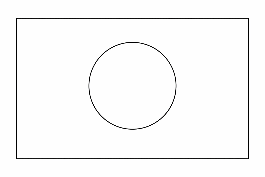 Japan Flag Coloring Page
