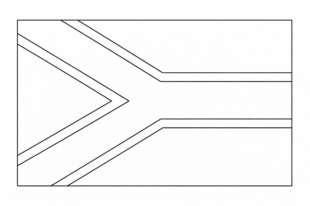 South Africa Flag Coloring Page