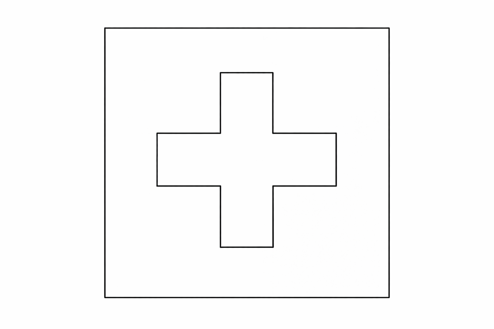 Switzerland Flag Coloring Page