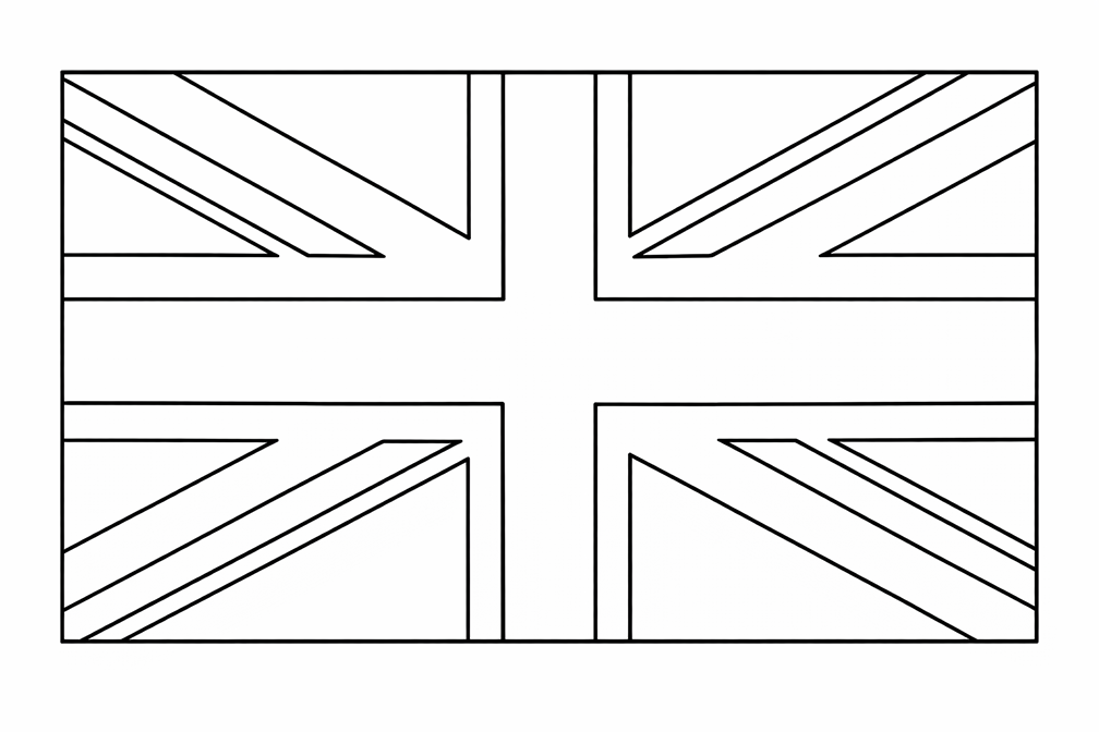 United Kingdom Flag Coloring Page