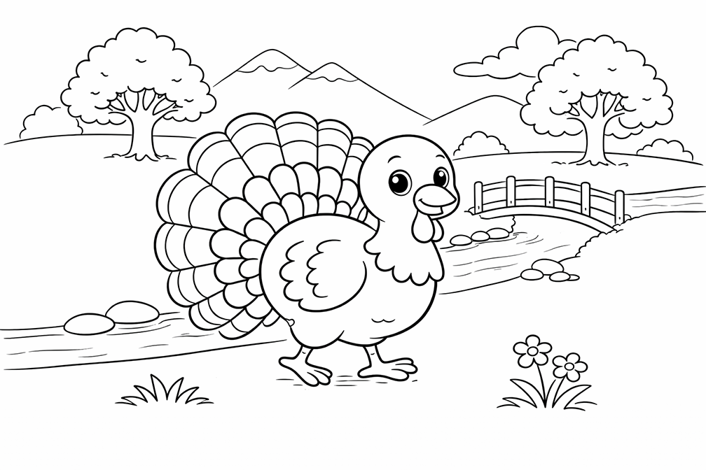 A Turkey Roams Free On The Farm