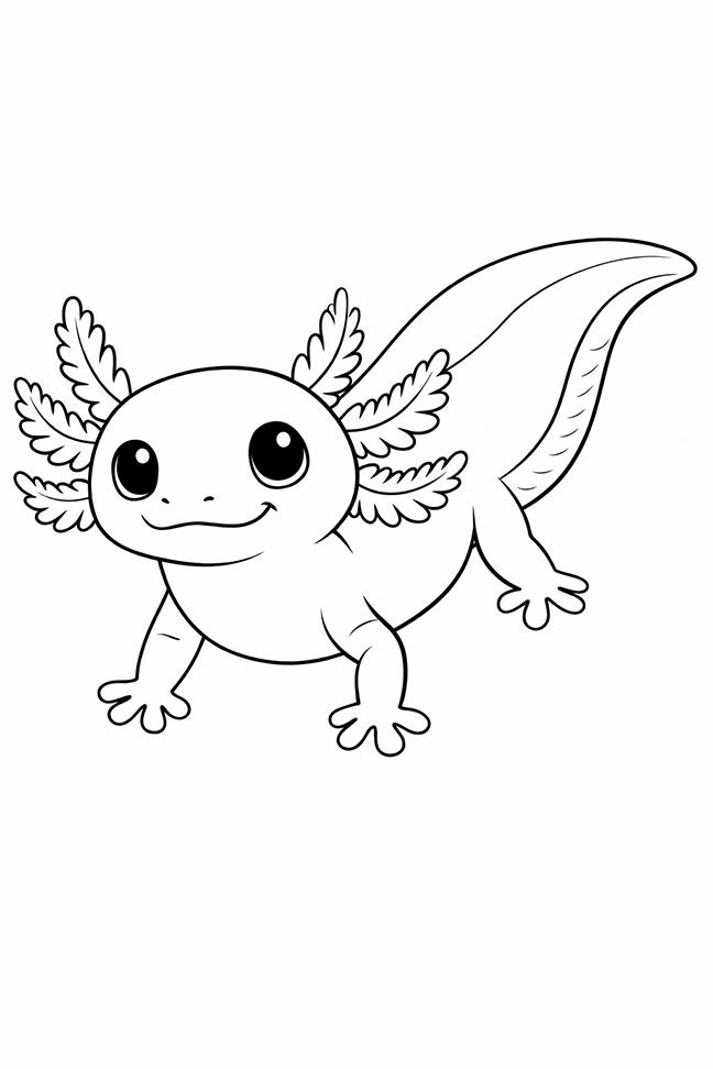 Axolotl Exotic Animal To Color