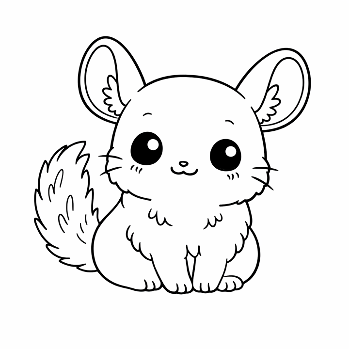 Chinchilla Coloring Page