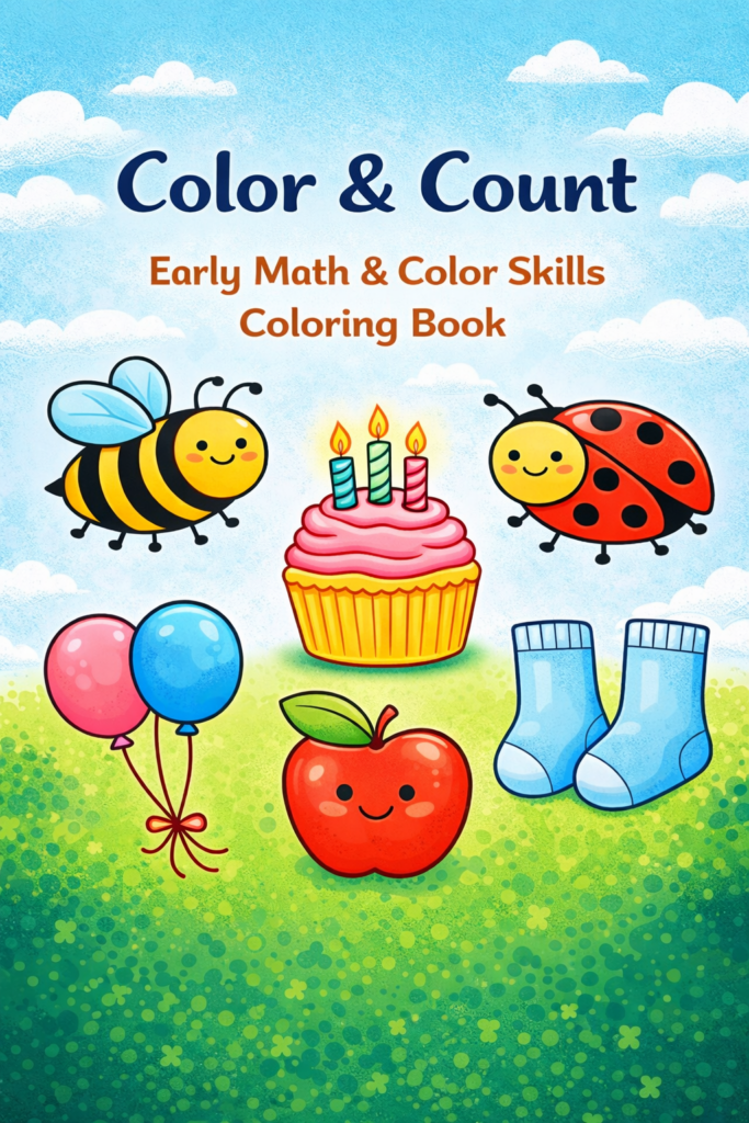 Color And Count Coloring Book Cover