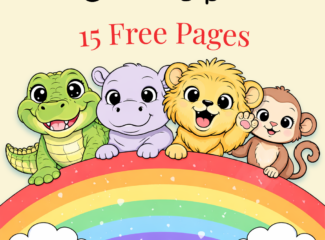 Cute Animal Explorer Coloring Book Cover