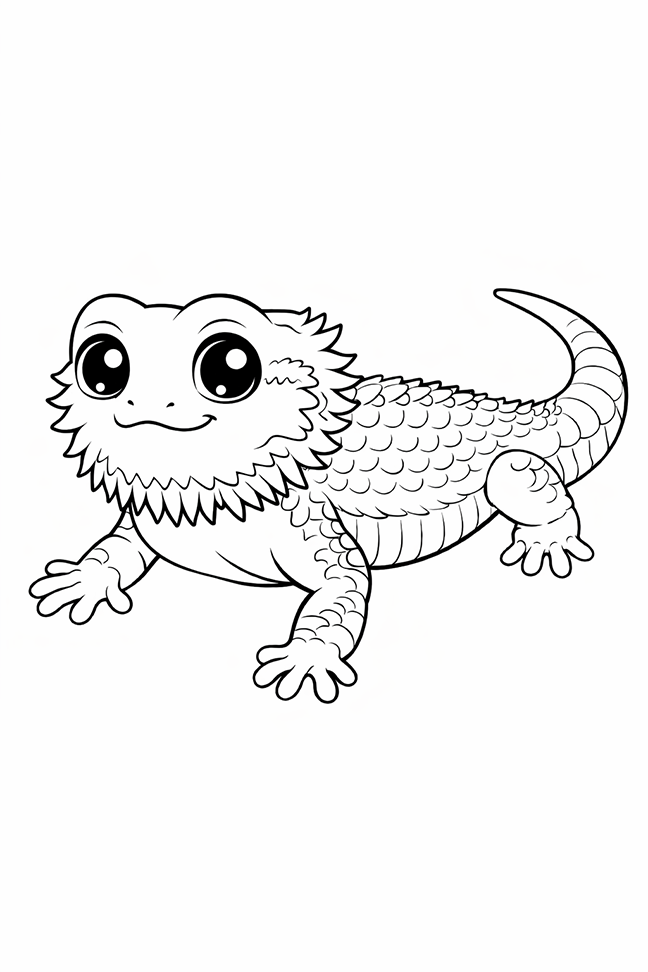 Exotic Bearded Dragon Coloring Page