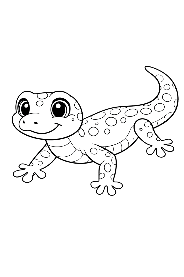 Gecko Coloring Page