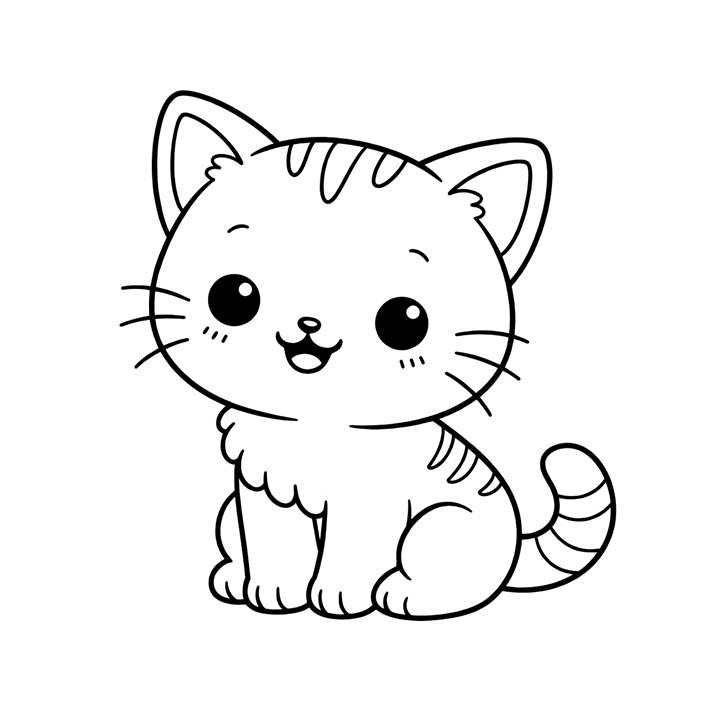 Kitten Coloring Page