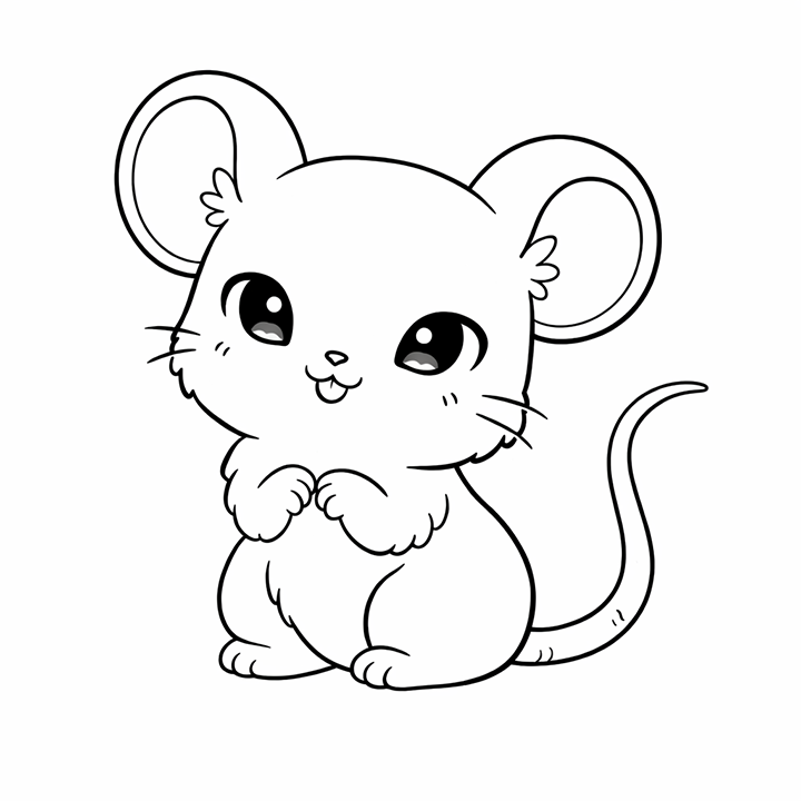 Mouse Coloring Page