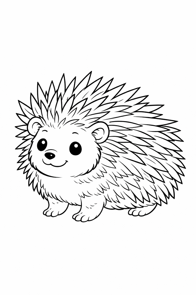 Porcupine Coloring Page