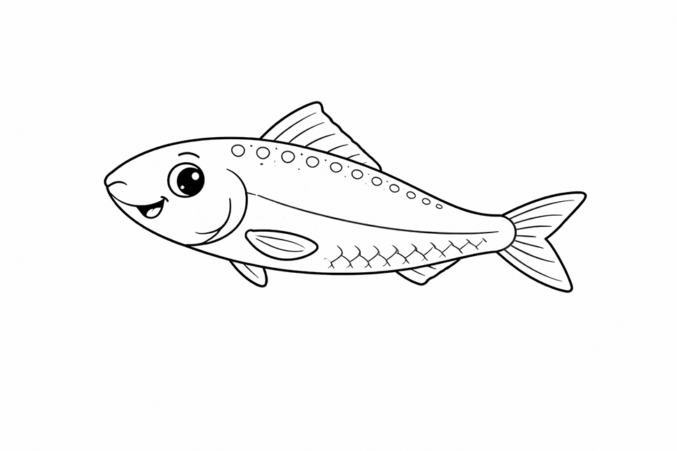 Sardine Coloring Page