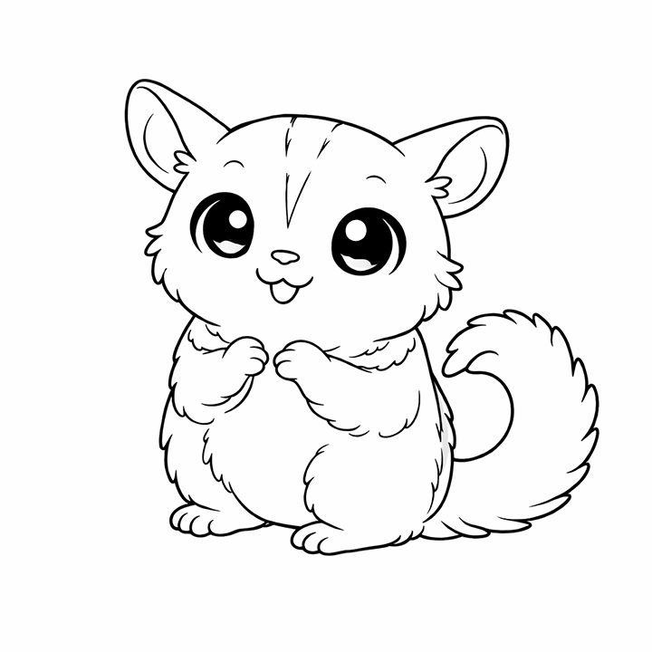Sugar Glider Coloring Page