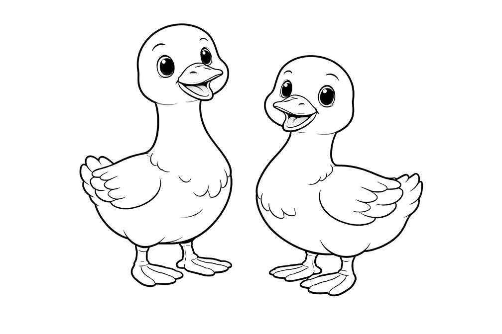 Two Happy Geese