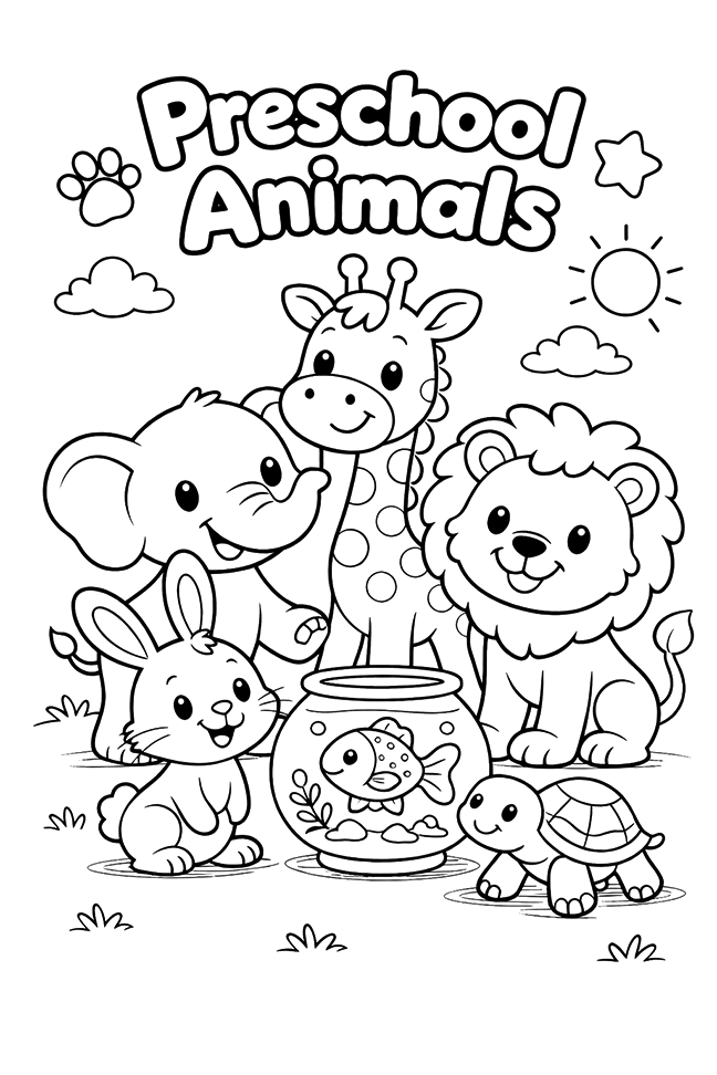 Preschool Animals Title Page