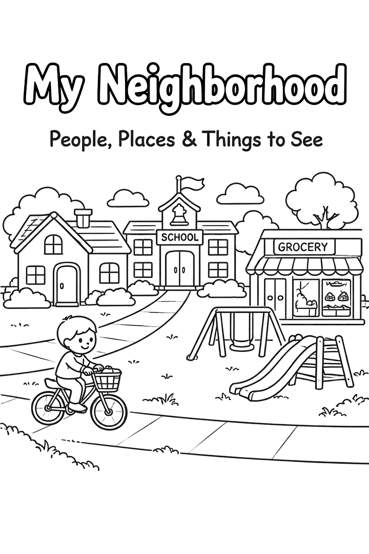 My Neighborhood Coloring Page