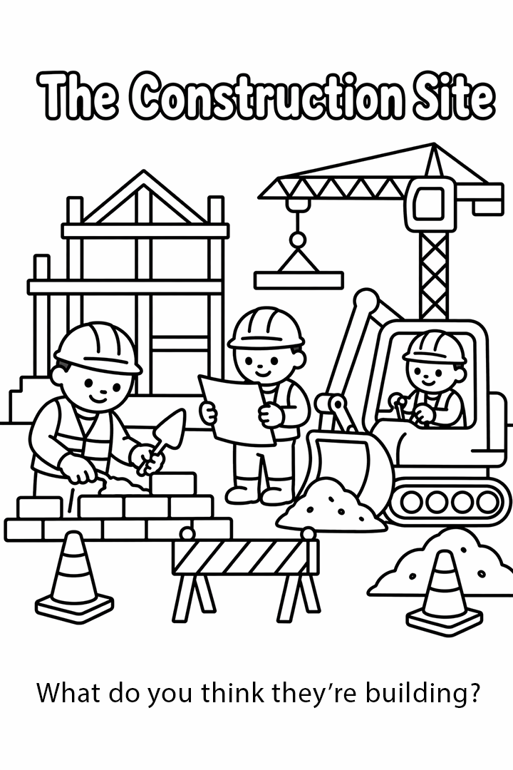 Color The Construction Site