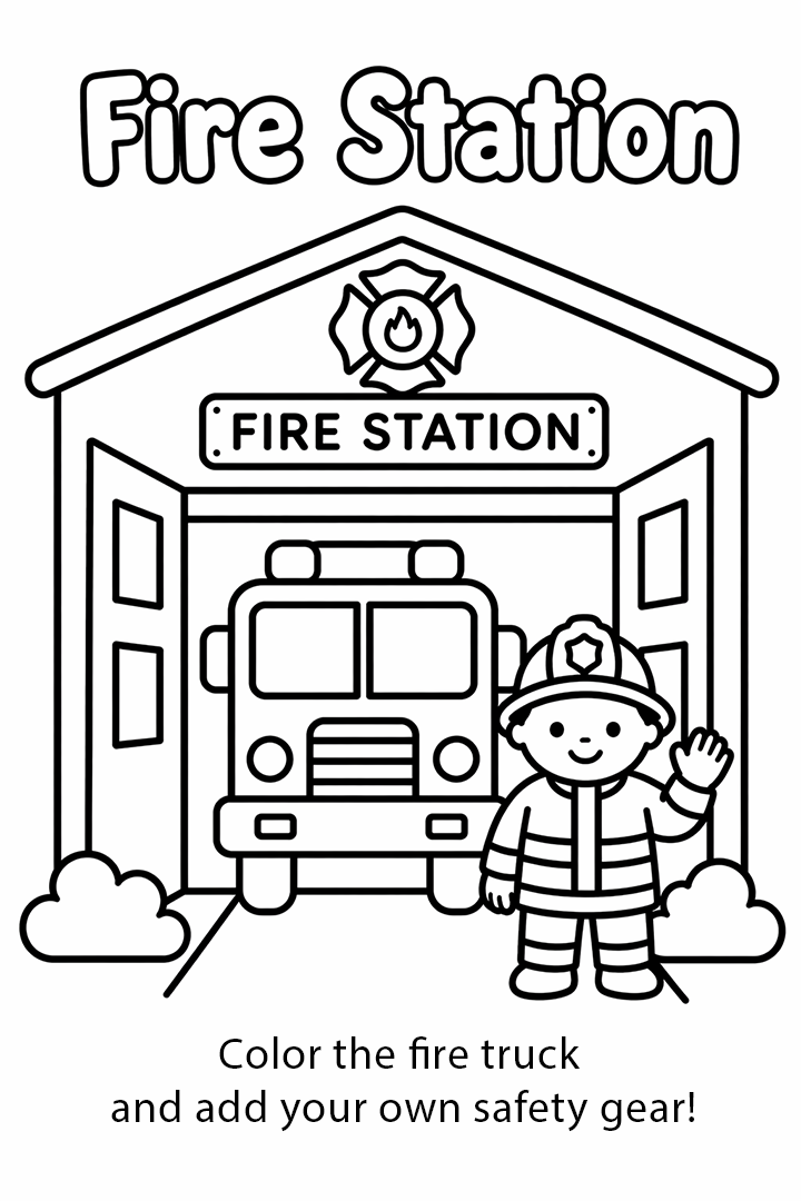 Color The Fire Station