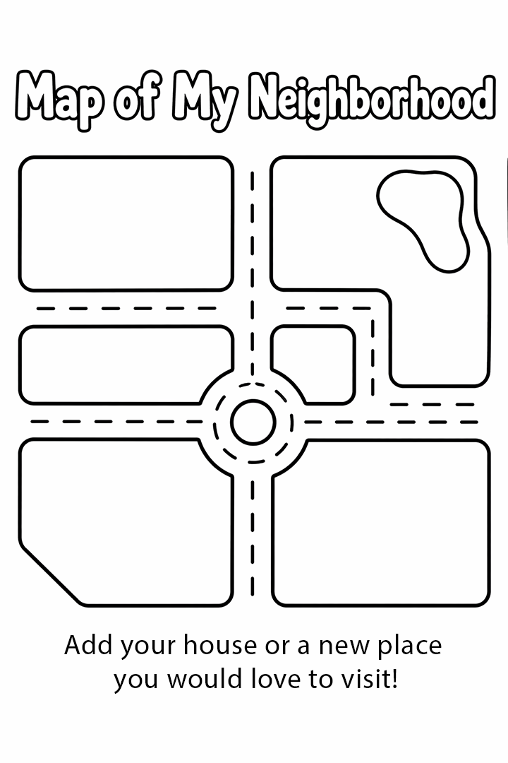 Map Of My Neighborhood Worksheet