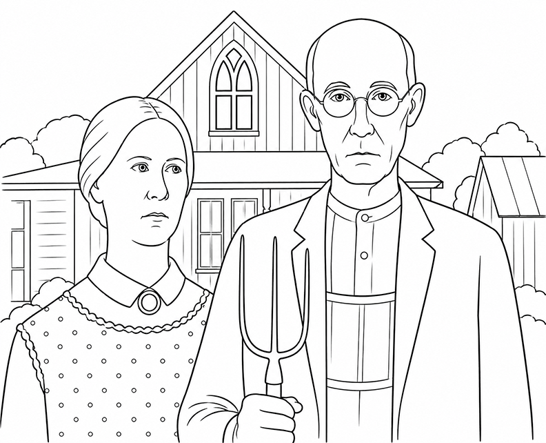 American Gothic Grant Wood