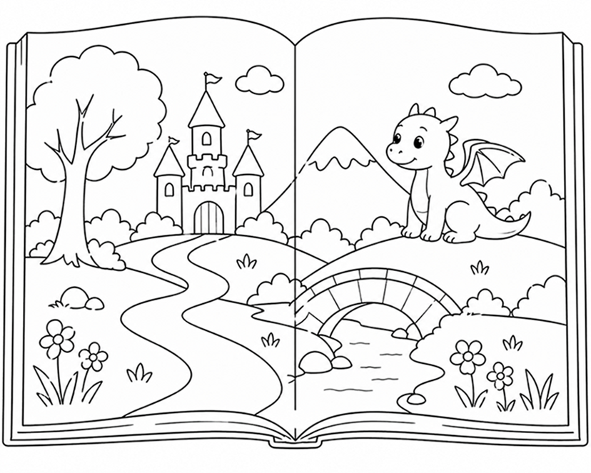 Art In A Book To Color