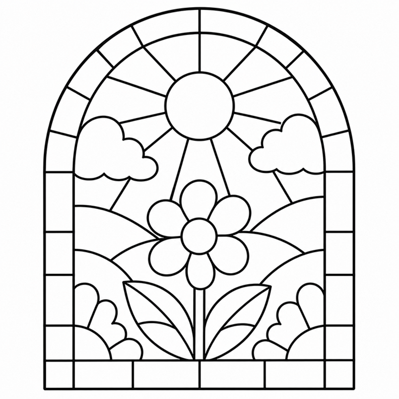 Daisy Stained Glass Art